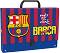 Кутия със закопчалка и дръжка - ФК Барселона - Размери 33 x 24 cm - 