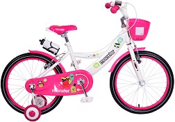 Детски велосипед Moni Monster 20" - С помощни колела и кошница - велосипед
